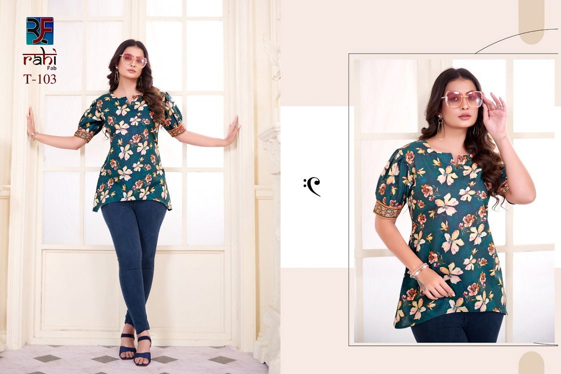 Tunic Vol 1 By Rahi Fab Cambric Cotton Printed Tunic Ladies Top Wholesale Online